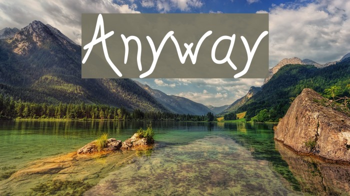 Anyway Font examples