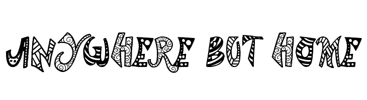 Anywhere But Home Font