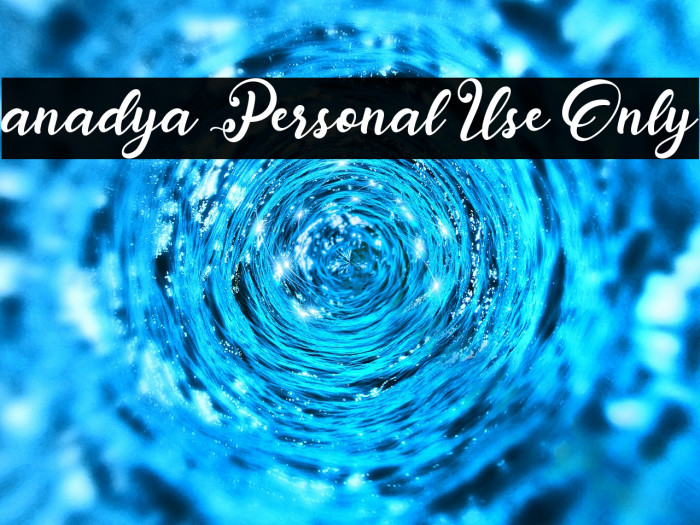 anadya Personal Use Only Font examples