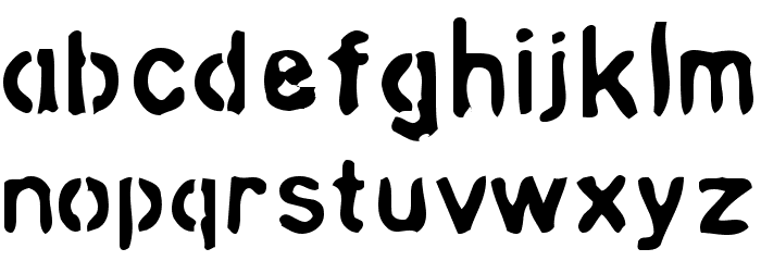 analog Font LOWERCASE