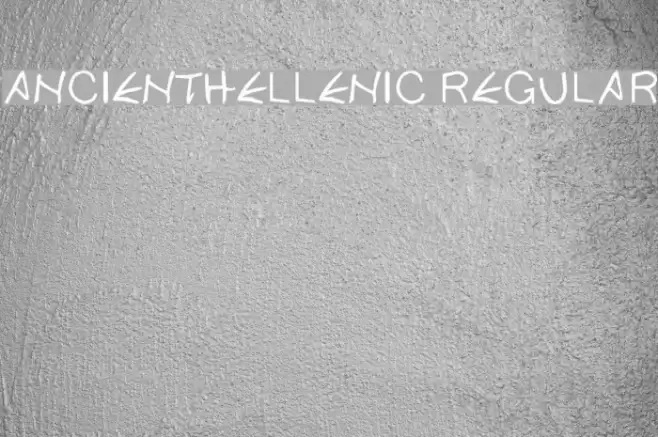 ancientHellenic Regular Font examples