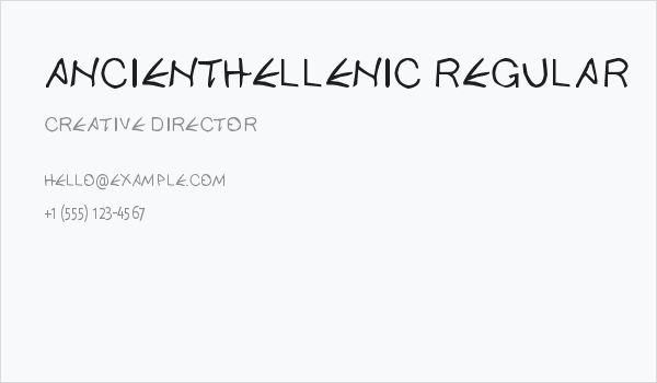 ancientHellenic Regular Business Card