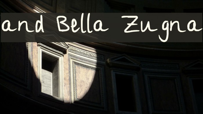 and Bella Zugna Font examples
