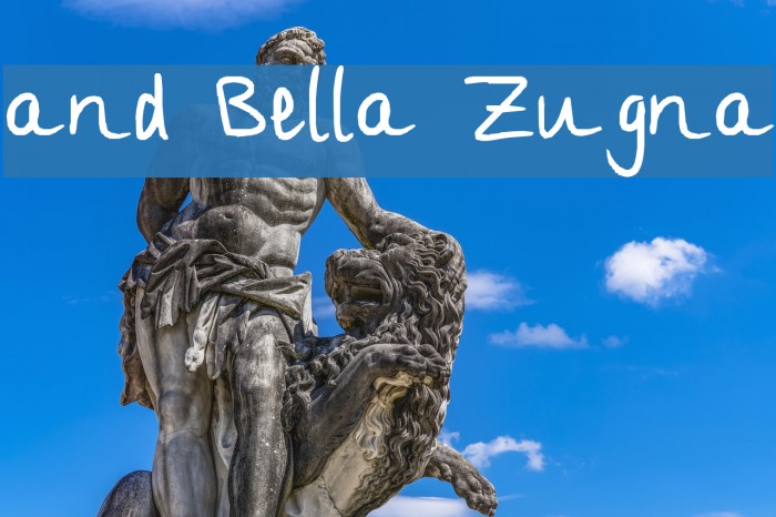 and Bella Zugna Font examples