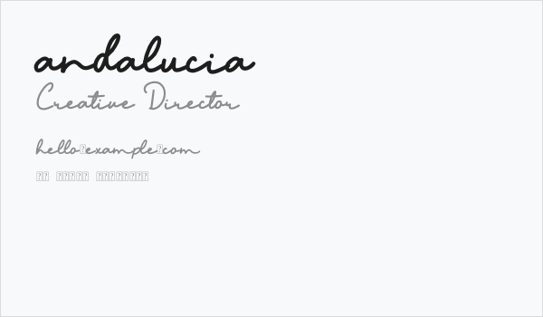 andalucia Business Card