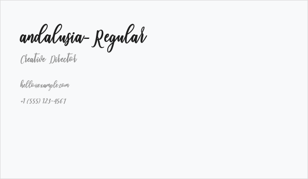 andalusia-Regular Business Card