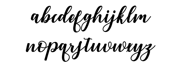 andayani Font LOWERCASE