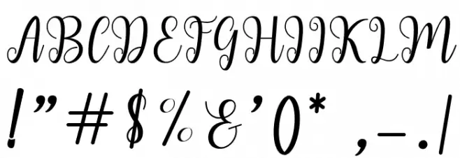 andiney Font OTHER CHARS