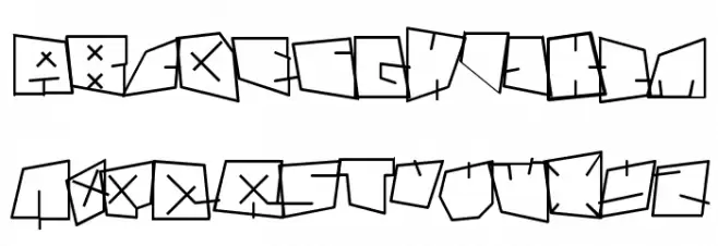 andre gestaucht bold フォント 大文字