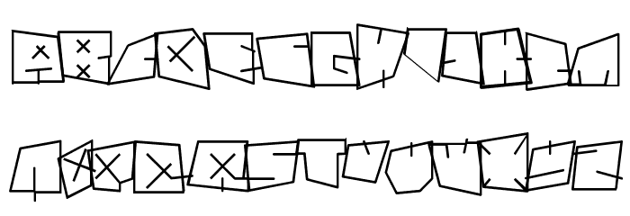 andre gestaucht bold Font LOWERCASE