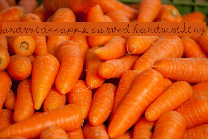 androideeapps curved handwriting Font examples