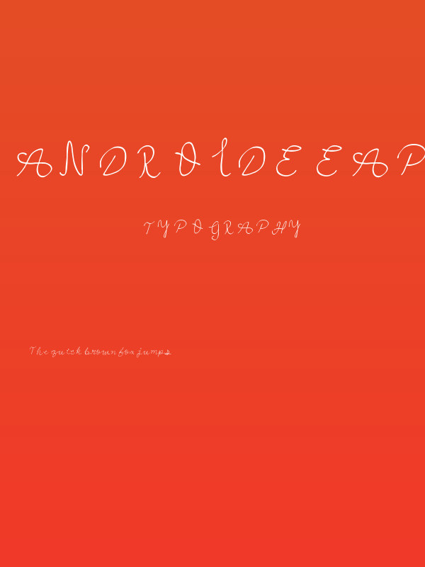 androideeapps curved handwriting Poster