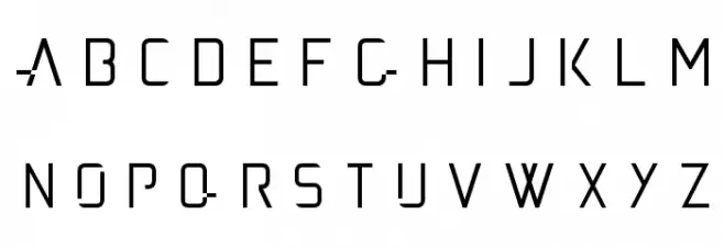 andromedamirror Schriftart Kleinbuchstaben