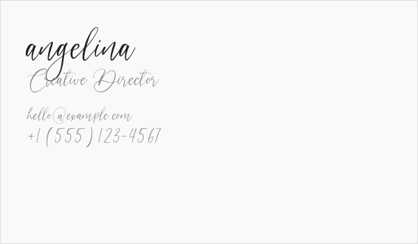 angelina Business Card