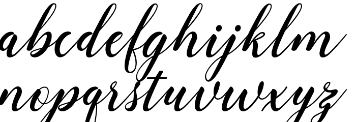 angeline bba key Font LOWERCASE