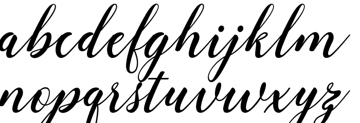angeline-bbakey Font LOWERCASE