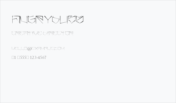 angrydubs Business Card