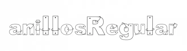 anillos Regular  font caratteri gratis