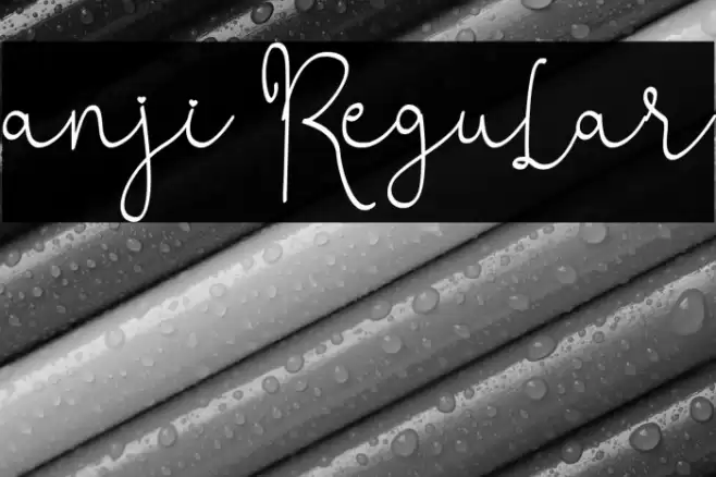 anji Regular फ़ॉन्ट examples