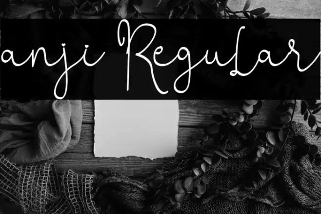 anji Regular फ़ॉन्ट examples