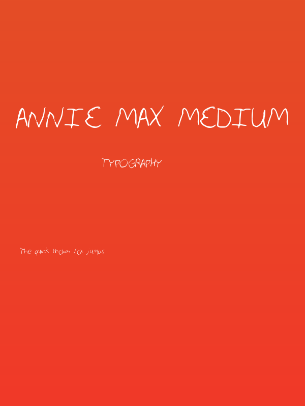 annie Max Medium Poster