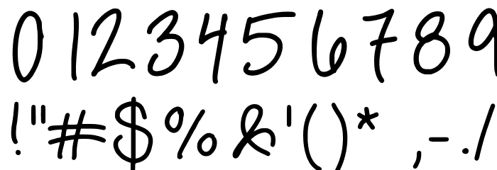 annshandwriting Font OTHER CHARS
