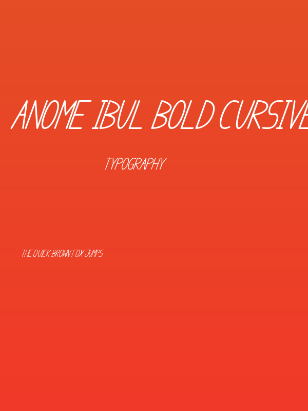 anome ibul bold cursive Poster