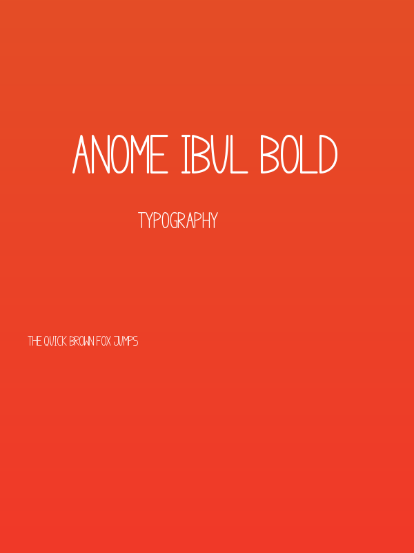 anome ibul bold Poster