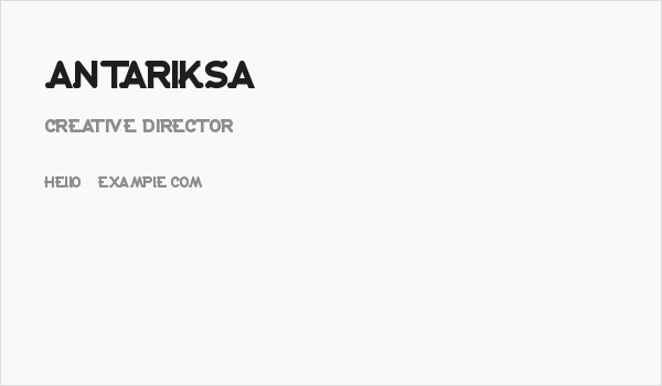 antariksa Business Card