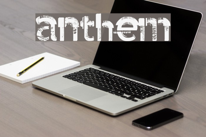 anthem Font examples