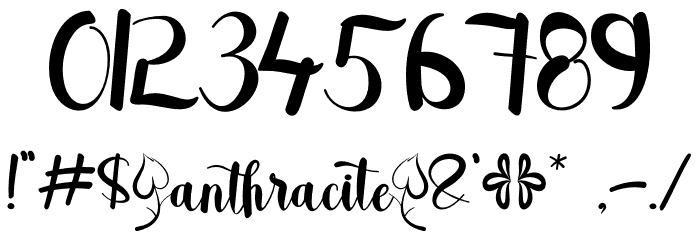 anthracite Font OTHER CHARS