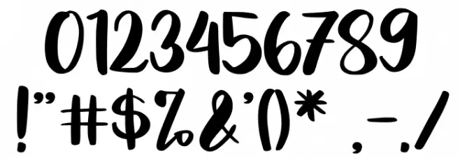 anthusia Font OTHER CHARS