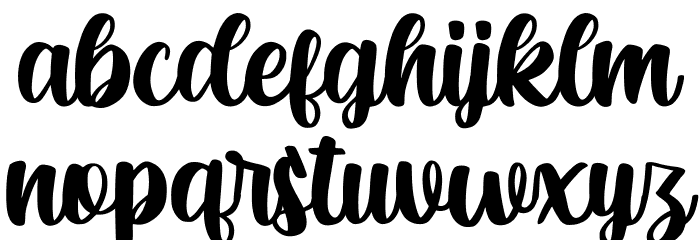 anthusia Font LOWERCASE