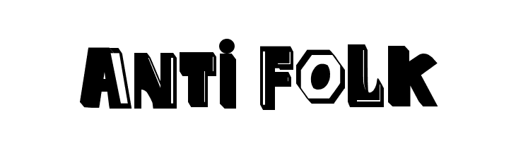 anti folk  font caratteri gratis