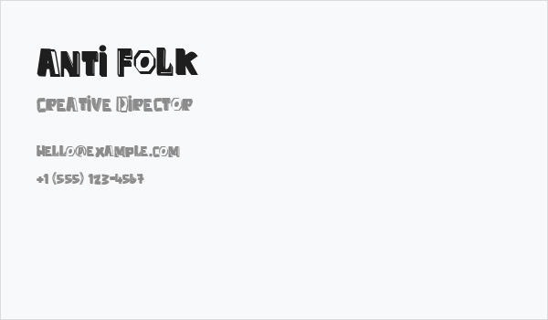 anti folk Business Card