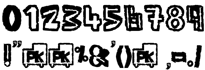 anti folk_pk Font OTHER CHARS