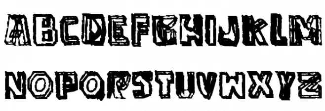 anti folk_pk Font Litere mari