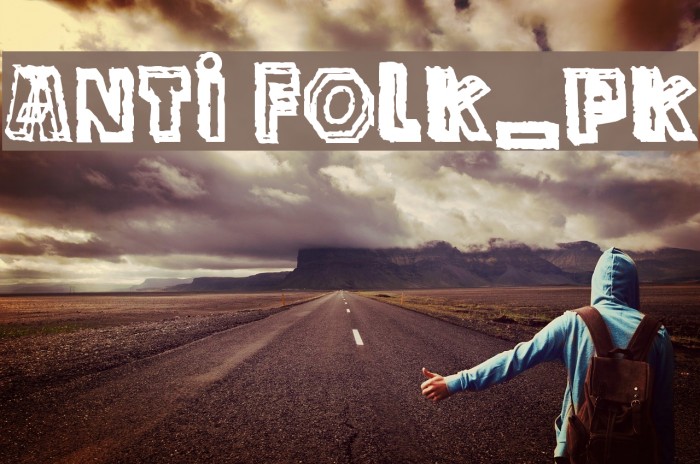 anti folk_pk Font examples