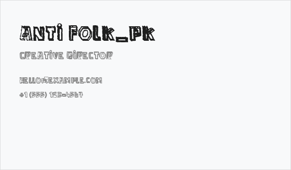 anti folk_pk Business Card
