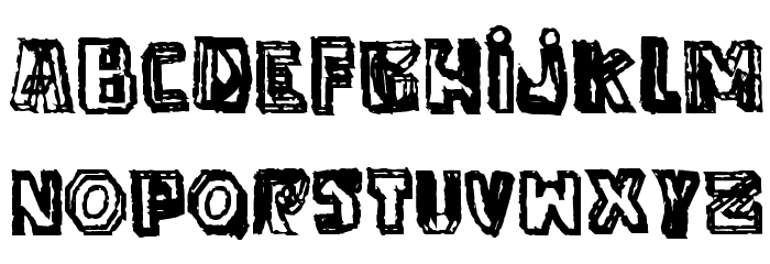 anti folk_pk Font LOWERCASE