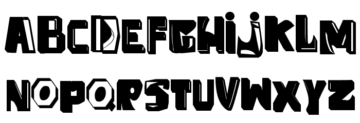 anti folk Font LOWERCASE