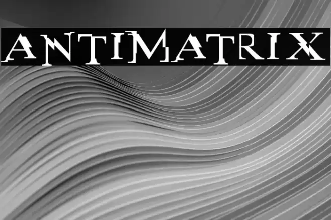 antimatrix Font examples