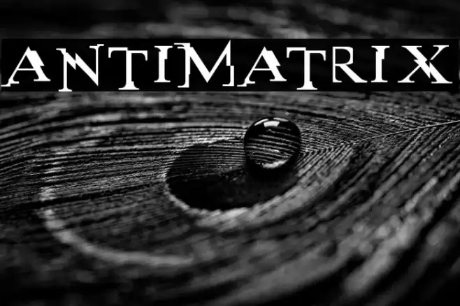 antimatrix Font examples