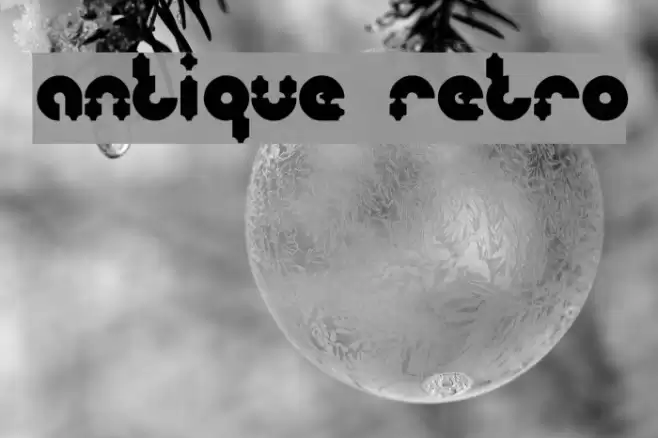 antique retro Font examples