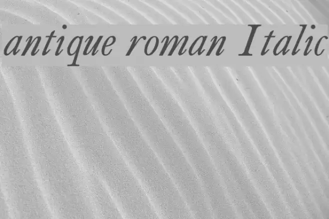 antique roman Italic Font examples