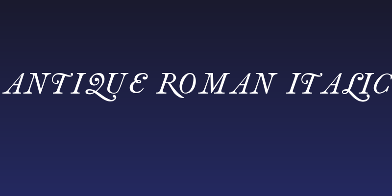 antique roman Italic Social Header