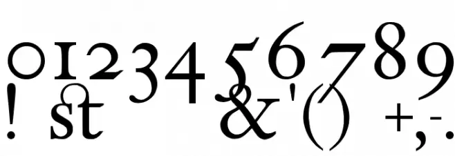 antique roman Font OTHER CHARS