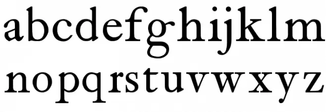 antique roman Schriftart Kleinbuchstaben