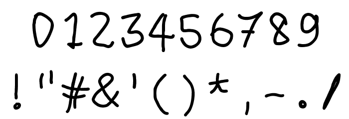 anupam handwriting Font OTHER CHARS