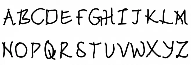 anupam handwriting フォント 大文字